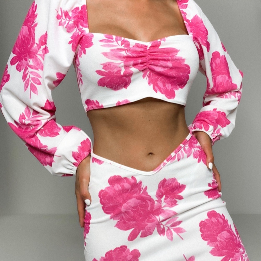 Two piece misguided floral set